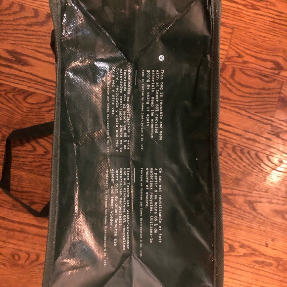 Lululemon Athletica Reusable Large Black Logo Bag - Picture 3 of 3